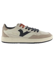 Sneakers Victoria Uomo Smash Retro Suede Leather Beige Marino
