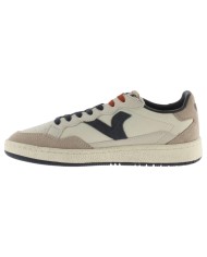 Sneakers Victoria Uomo Smash Retro Suede Leather Beige Marino