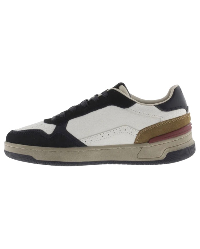 Sneakers Victoria Uomo C80 Sport Mix Suede Leather White Marino