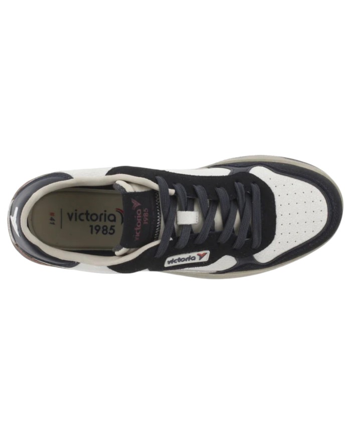 Sneakers Victoria Uomo C80 Sport Mix Suede Leather White Marino