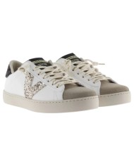 Sneakers Victoria Donna Berlin Glitter Suede Leather White Black