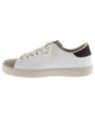Sneakers Victoria Donna Berlin Glitter Suede Leather White Black
