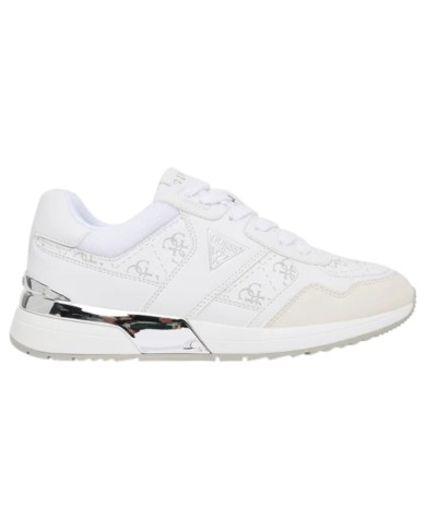 Sneakers Guess Donna Mickay 4G Logo Leather White Grey