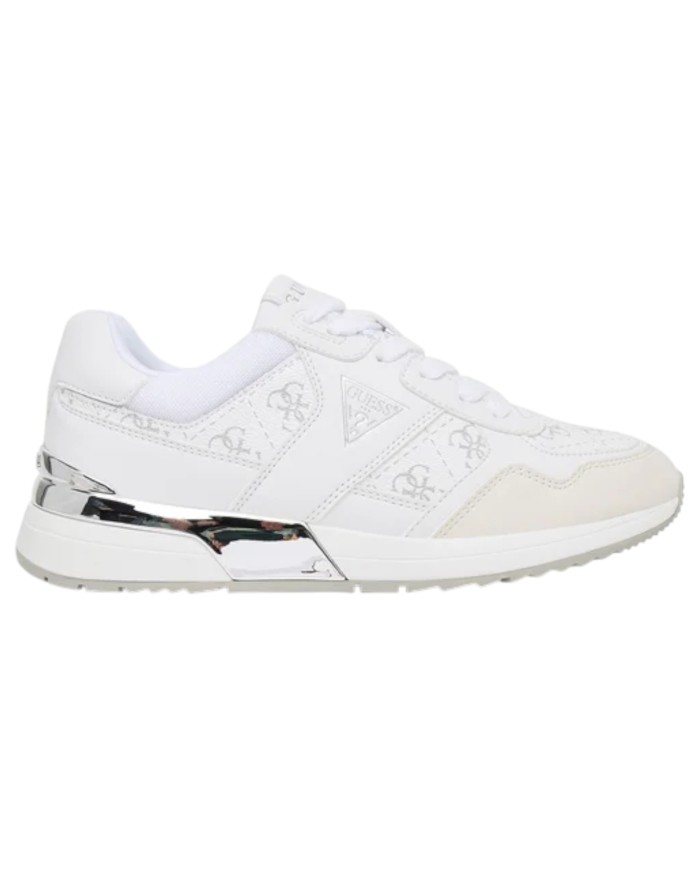 Sneakers Guess Donna Mickay 4G Logo Leather White Grey