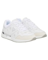 Sneakers Guess Donna Mickay 4G Logo Leather White Grey