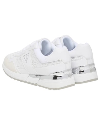 Sneakers Guess Donna Mickay 4G Logo Leather White Grey