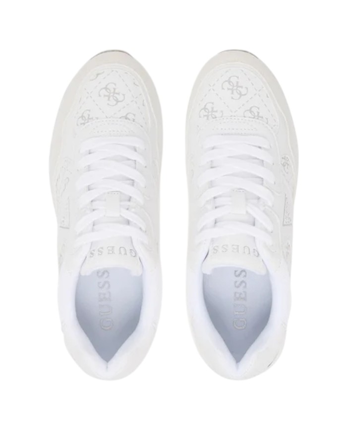 Sneakers Guess Donna Mickay 4G Logo Leather White Grey