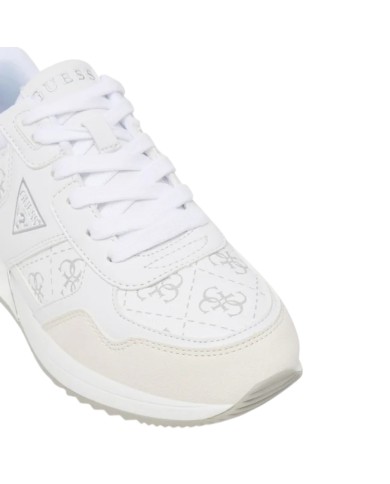 Sneakers Guess Donna Mickay 4G Logo Leather White Grey