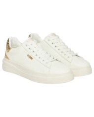 Sneakers Guess Donna Elbina 10 Glitter Leather White Gold