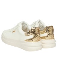 Sneakers Guess Donna Elbina 10 Glitter Leather White Gold