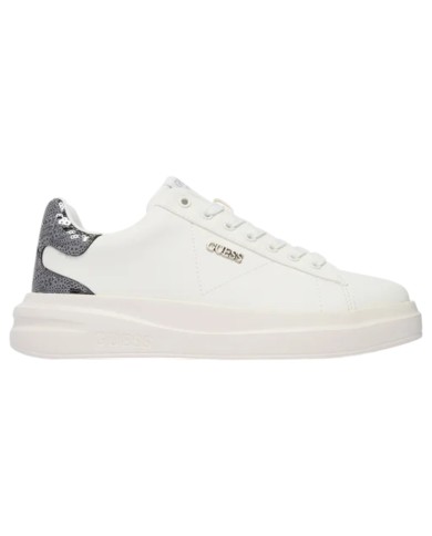 Sneakers Guess Donna Elbina 10 Glitter Leather White Silver