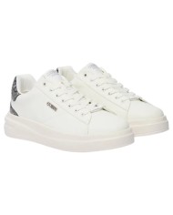 Sneakers Guess Donna Elbina 10 Glitter Leather White Silver
