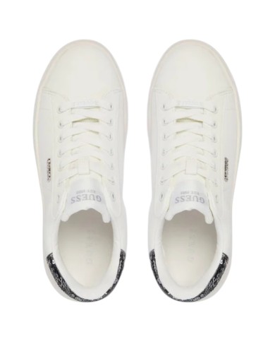 Sneakers Guess Donna Elbina 10 Glitter Leather White Silver