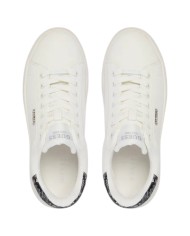 Sneakers Guess Donna Elbina 10 Glitter Leather White Silver