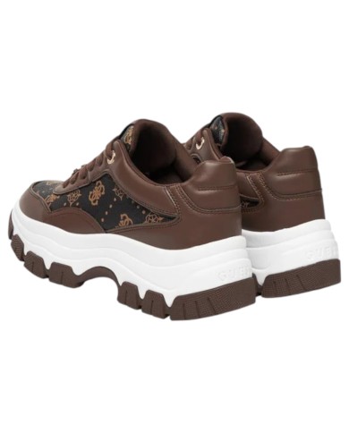 Sneakers Guess Donna Berrett 2 4G Logo Peony Mesh Leather Brown