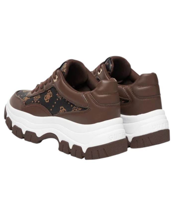 Sneakers Guess Donna Berrett 2 4G Logo Peony Mesh Leather Brown