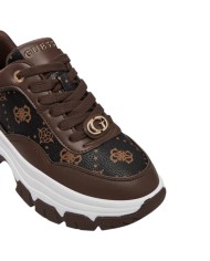 Sneakers Guess Donna Berrett 2 4G Logo Peony Mesh Leather Brown
