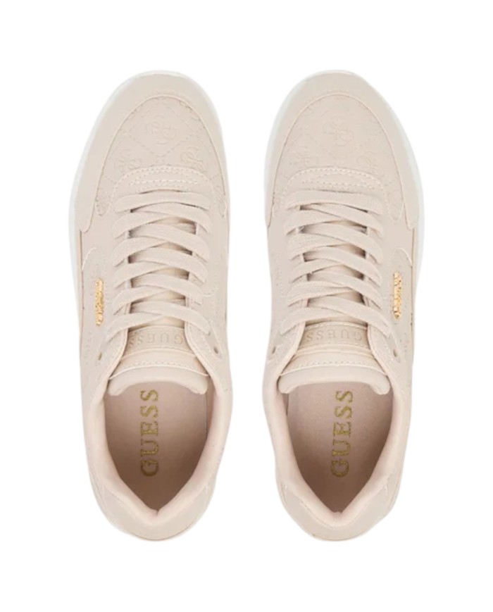 Sneakers Guess Donna Moxea 16 4G Logo Leather Ivory