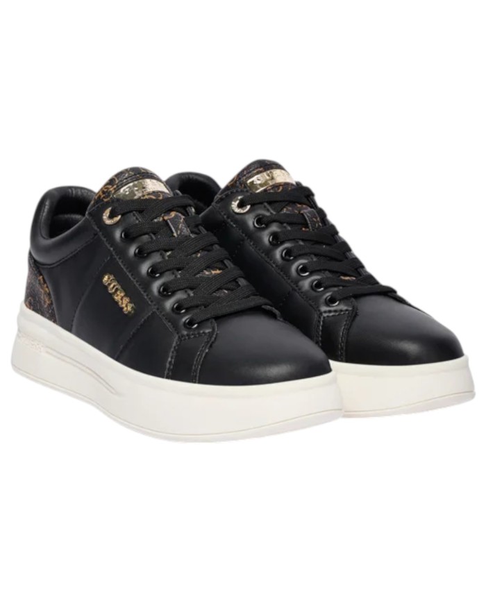 Sneakers Guess Donna Welli 4G Logo Leather Black Brown