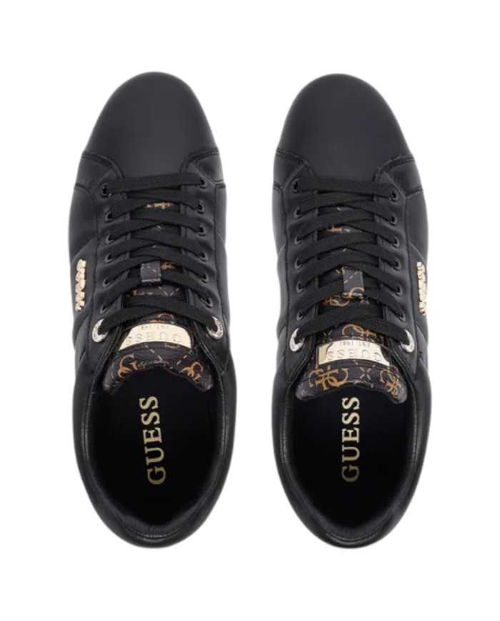 Sneakers Guess Donna Welli 4G Logo Leather Black Brown