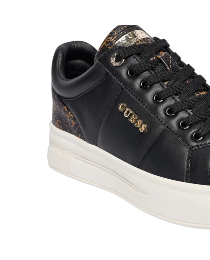 Sneakers Guess Donna Welli 4G Logo Leather Black Brown