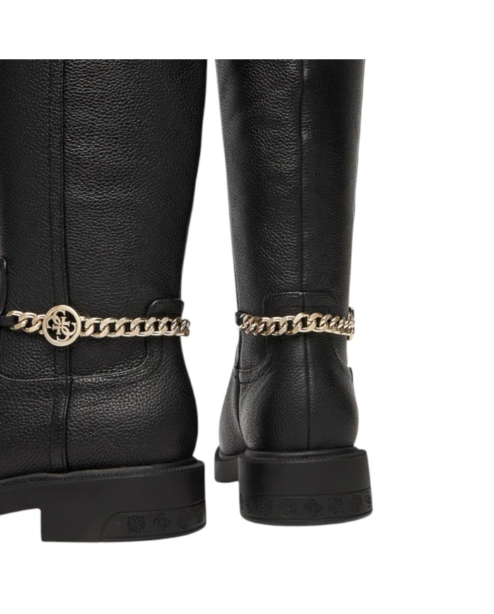 Stivale Guess Donna Fyonal Tacco Quadrato 3,5 Cm Leather Black