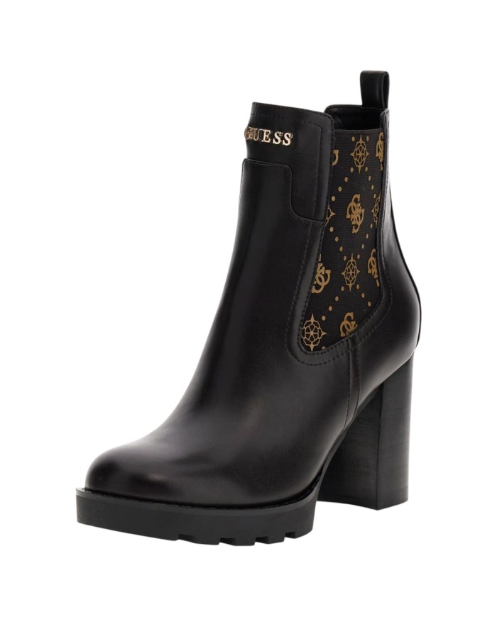 Stivaletto Guess Donna Nealle 4G Logo Tacco 9 cm Leather Dark Brown