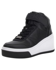 Sneakers Guess Donna Rubeka Con Zeppa 7,5 Cm Leather Black