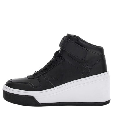 Sneakers Guess Donna Rubeka Con Zeppa 7,5 Cm Leather Black