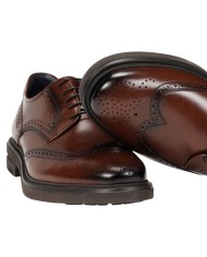 Stringata Uomo Fluchos Belgas F0628 Leather Sierra Castano Marrone