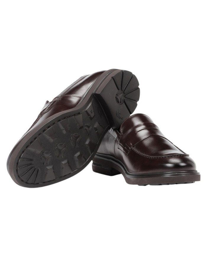 Mocassino Uomo Fluchos Belgas F0633 Leather Sierra Cafe Marrone