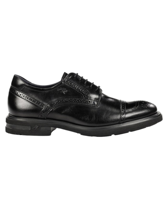 Stringata Uomo Fluchos Belgas F0628 Leather Sierra Negro
