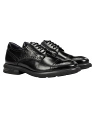 Stringata Uomo Fluchos Belgas F0628 Leather Sierra Negro
