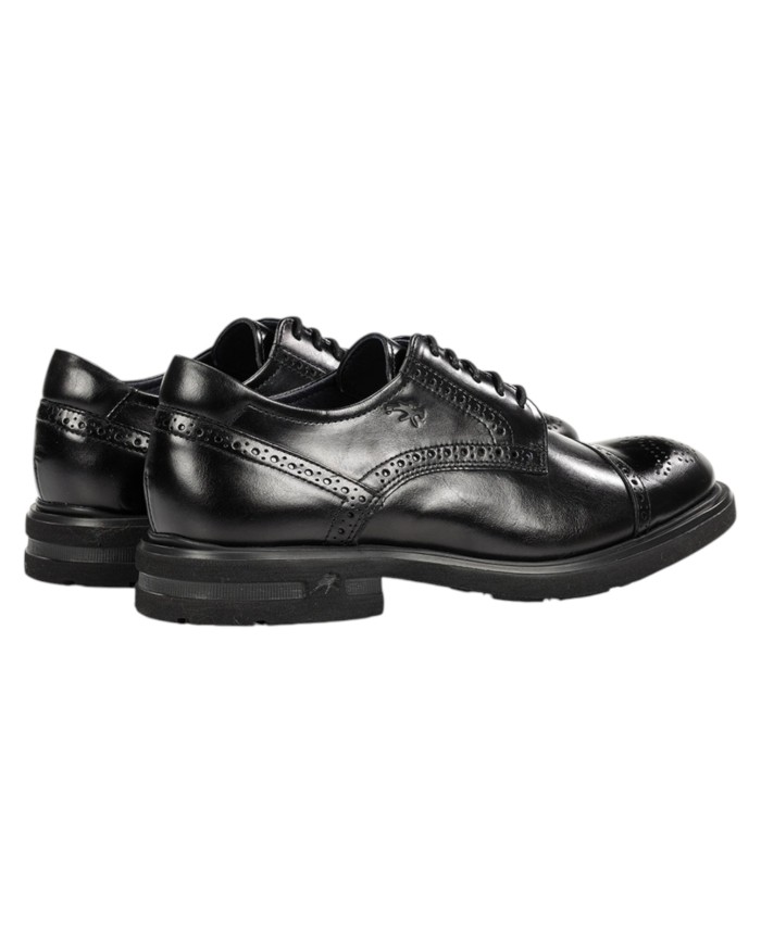 Stringata Uomo Fluchos Belgas F0628 Leather Sierra Negro