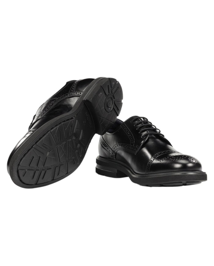 Stringata Uomo Fluchos Belgas F0628 Leather Sierra Negro