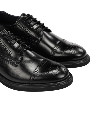 Stringata Uomo Fluchos Belgas F0628 Leather Sierra Negro