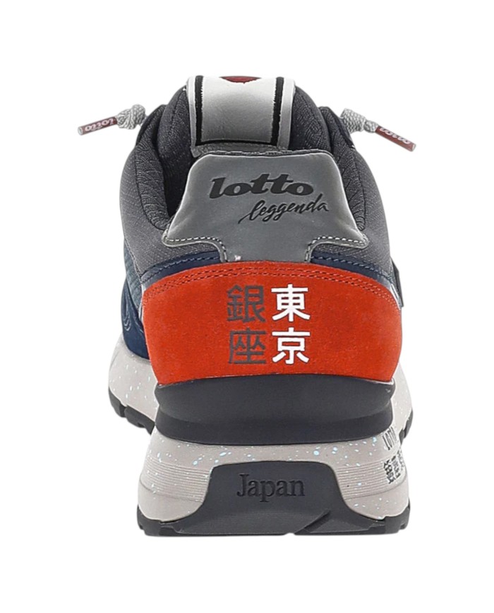 Sneaker Uomo Lotto Leggenda Tokyo Ginza Crack Dress Blue / All Black / Dk Slate