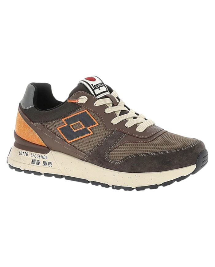 Sneaker Uomo Lotto Leggenda Tokyo Ginza Crack Iron Gray / Asphalt / Taupe Brown