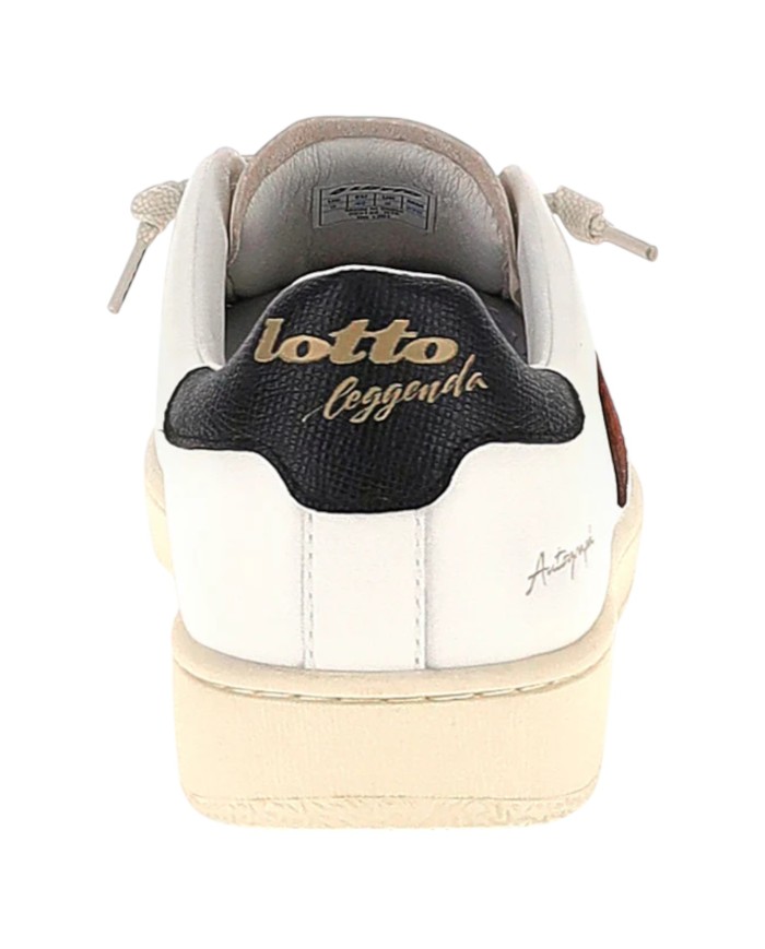 Sneaker Uomo Lotto Leggenda Autograph Waxed White / Red  Chocolate / Rainy Day