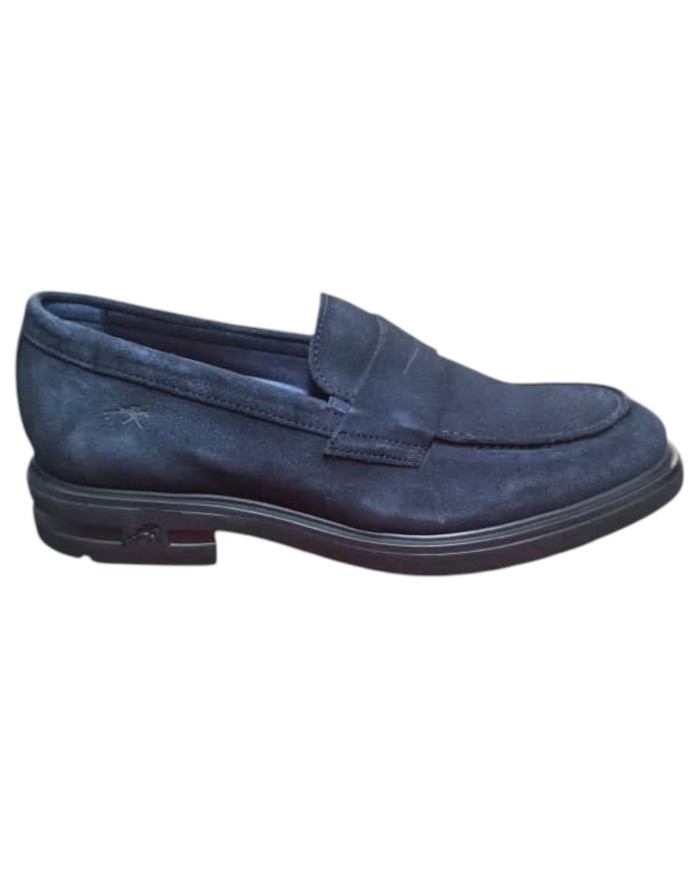 Mocassino Uomo Fluchos Belgas F0633 Leather Camoscio Belgas Afelpado Marino Blu