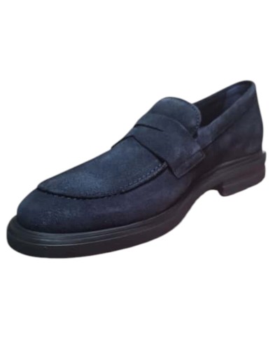 Mocassino Uomo Fluchos Belgas F0633 Leather Camoscio Belgas Afelpado Marino Blu