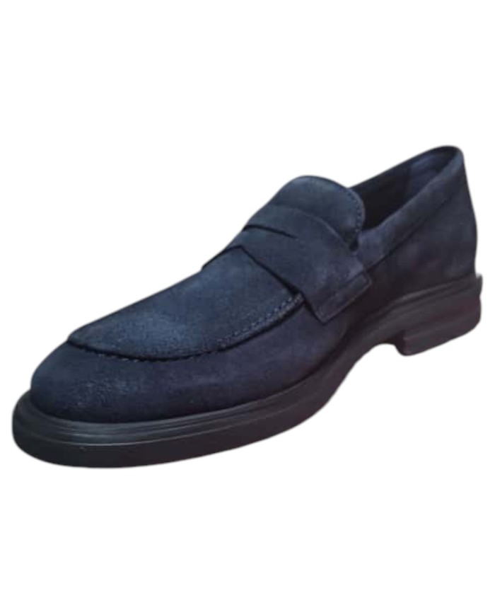 Mocassino Uomo Fluchos Belgas F0633 Leather Camoscio Belgas Afelpado Marino Blu