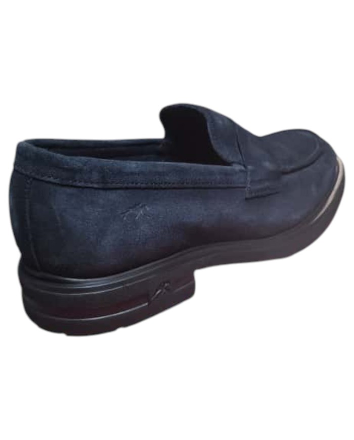 Mocassino Uomo Fluchos Belgas F0633 Leather Camoscio Belgas Afelpado Marino Blu
