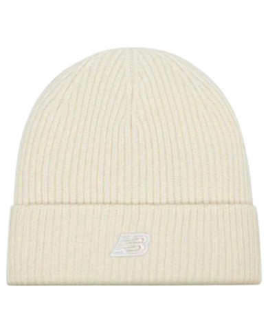 Cappello Uomo New Balance Winter Watchman Beanie NB Patch Maglia Ivory