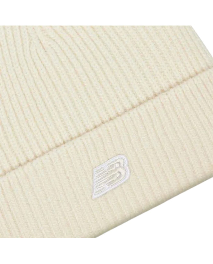 Cappello Uomo New Balance Winter Watchman Beanie NB Patch Maglia Ivory