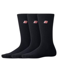 Calzini New Balance Uomo Unisex Donna Crew 3 Pack Knitted Logo Black