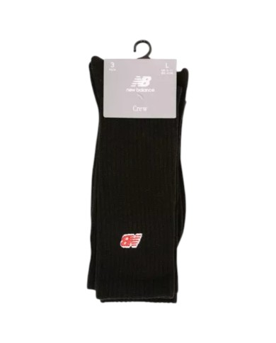 Calzini New Balance Uomo Unisex Donna Crew 3 Pack Knitted Logo Black