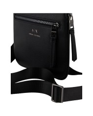 Borsello Uomo Armani Exchange Sottile Line Logo Leather Black