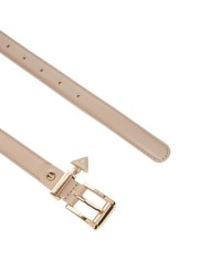 Cintura Guess Donna Queensland Sottile Charm Logo Leather Taupe