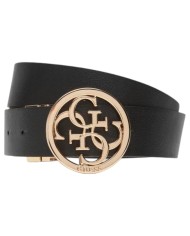 Cintura Guess Donna Phoebe 4G Logo Peony Reversibile Leather Coal Black